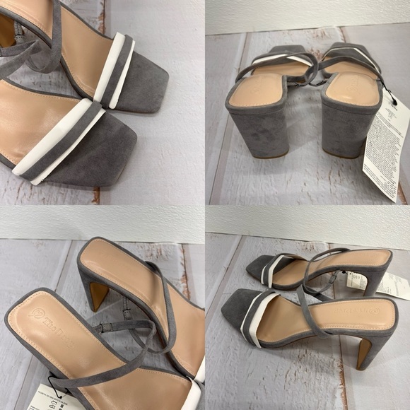 NWOB The Drop Women's Avery Square Toe Two Strap High Heeled Sandal SIZE 9.5 - Picture 14 of 17